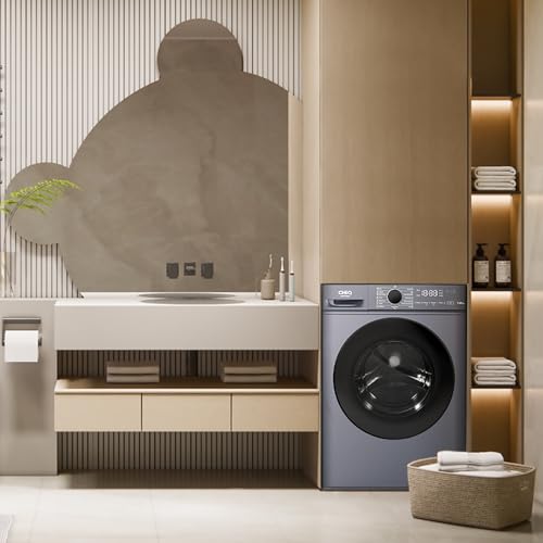 CW07123863AX Lave linge hublot - 7kg, Classe énergétique A, Moteur BLDC 1200 RPM, Lavage vapeur & rapide, 15 programmes, Design compact (60x46.5x84cm) - Gris – Image 5