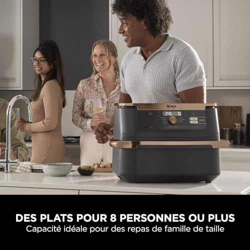 Foodi FlexDrawer Air Fryer, Dual Zone Avec Séparateur Amovible, Grand Tiroir de 10.4 L, AF500EUCP – Image 3