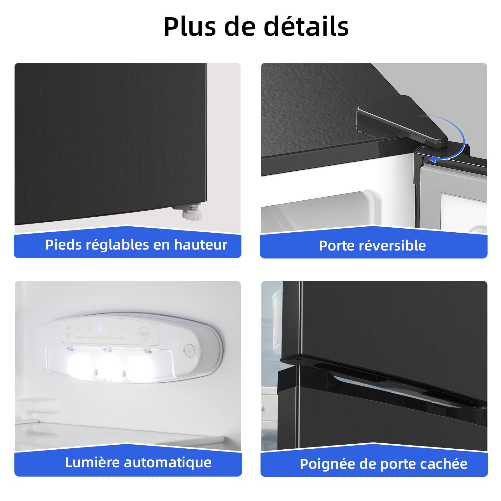CBM159LEBD Réfrigérateur congélateur bas157 litres (109 + 48) Low Frost, Faible bruit, Refroidissement rapide, Faible emcombrement – Image 7