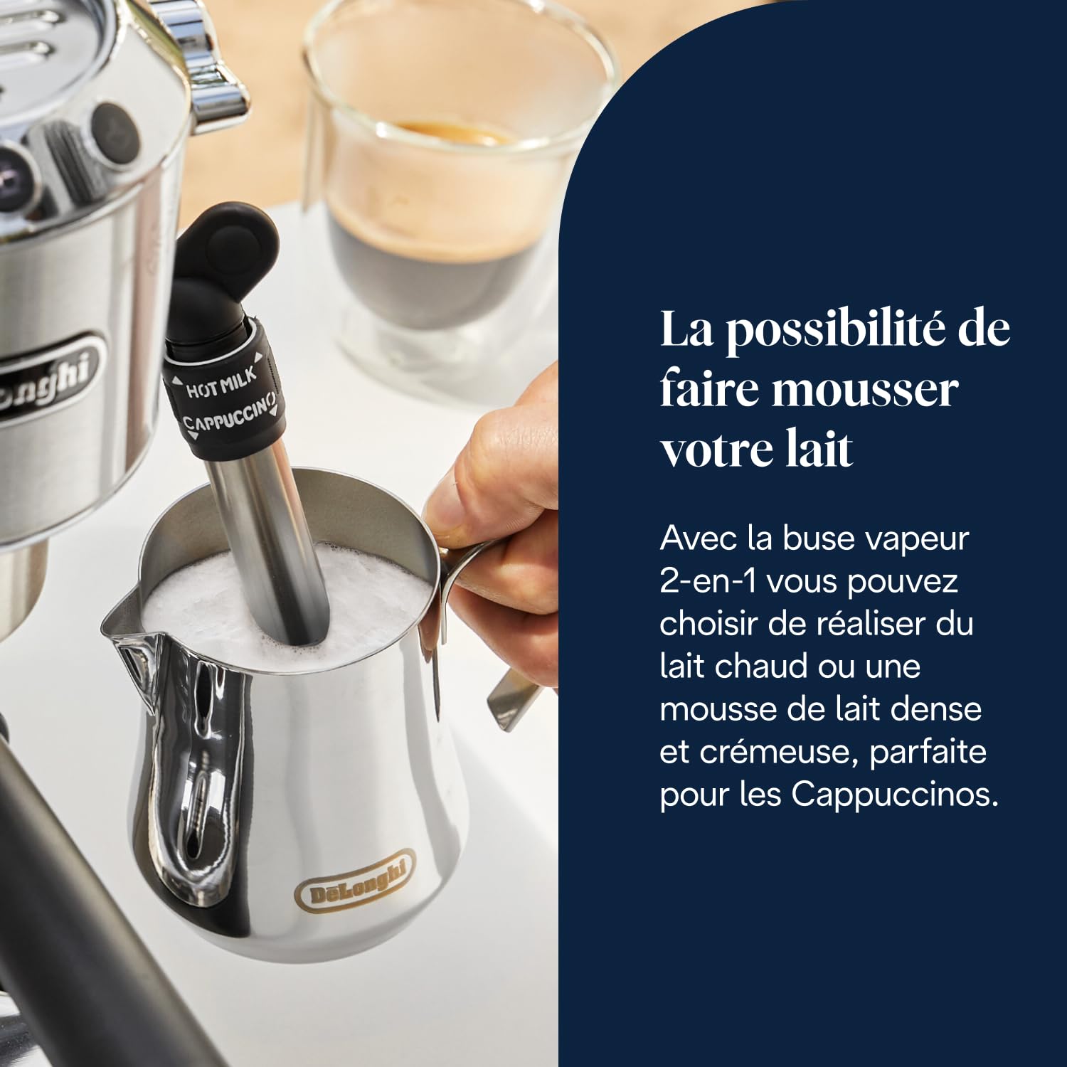 Dedica Style EC685.M, Machine à Expresso avec Buse à Mousse de Lait Professionnelle, Seulement 15 cm de Large, Réservoir de 1 L, Boîtier en Métal, Compatible avec les Dosettes E.S.E, Métal – Image 6